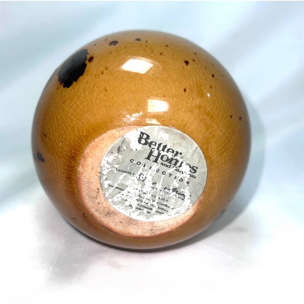 Better Homes and Gardens Ceramic Decorative Sphere Tan Brown Speckled Orb 4in - Picture 9 of 11